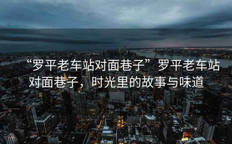 “羅平老車站對面巷子”羅平老車站對面巷子，時光里的故事與味道