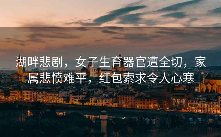 湖畔悲劇，女子生育器官遭全切，家屬悲憤難平，紅包索求令人心寒