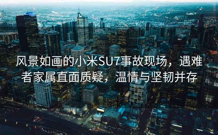 風(fēng)景如畫(huà)的小米SU7事故現(xiàn)場(chǎng)，遇難者家屬直面質(zhì)疑，溫情與堅(jiān)韌并存