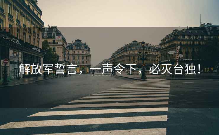 解放軍誓言，一聲令下，必滅臺獨！