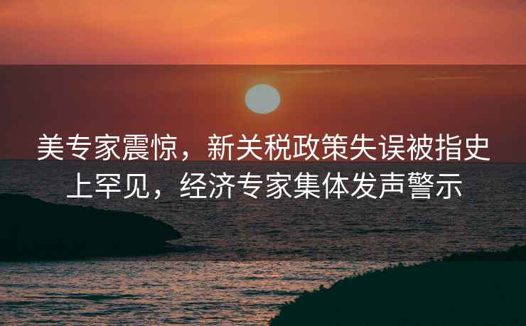美專家震驚，新關稅政策失誤被指史上罕見，經濟專家集體發(fā)聲警示