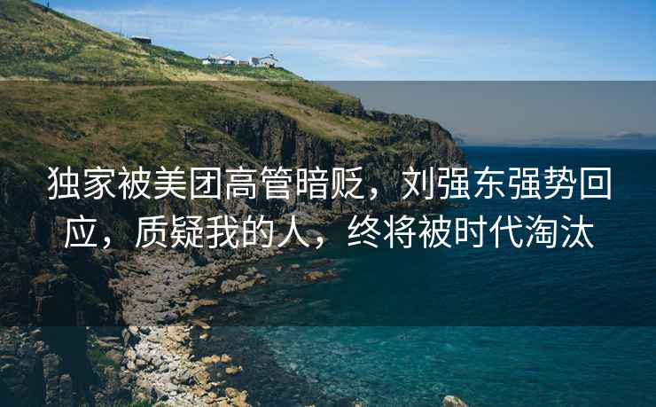 獨家被美團高管暗貶，劉強東強勢回應，質(zhì)疑我的人，終將被時代淘汰