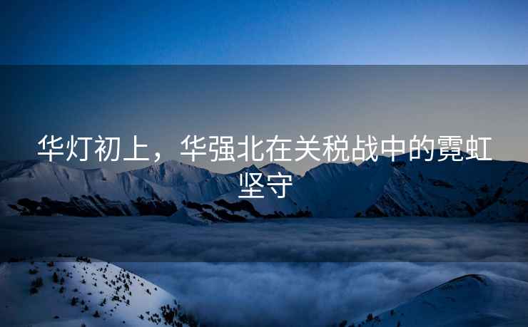 華燈初上，華強北在關稅戰中的霓虹堅守