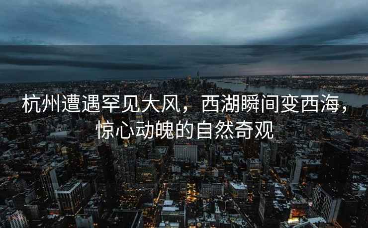 杭州遭遇罕見大風，西湖瞬間變西海，驚心動魄的自然奇觀