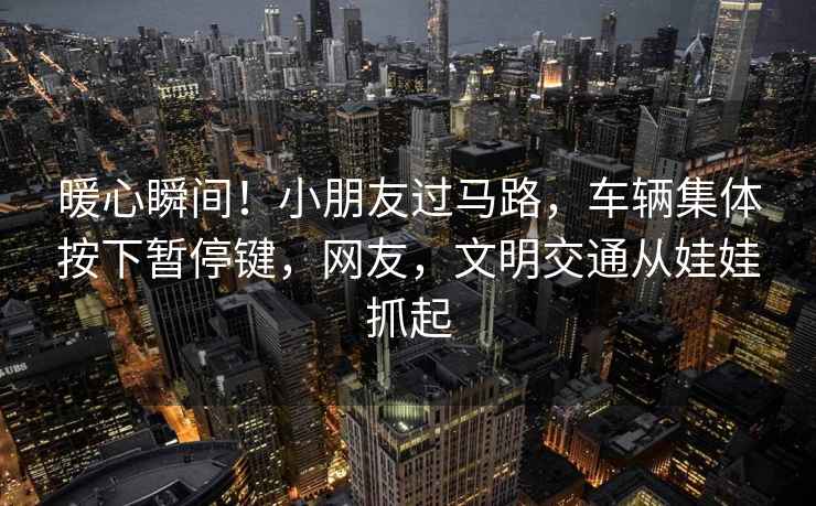 暖心瞬間！小朋友過馬路，車輛集體按下暫停鍵，網友，文明交通從娃娃抓起