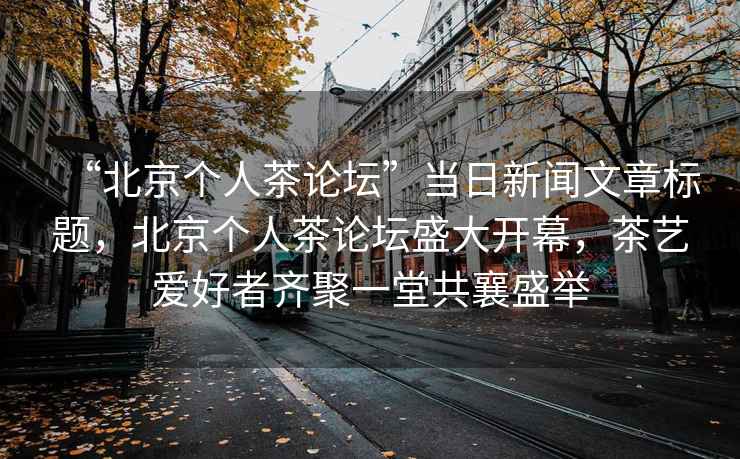 “北京個(gè)人茶論壇”當(dāng)日新聞文章標(biāo)題，北京個(gè)人茶論壇盛大開(kāi)幕，茶藝愛(ài)好者齊聚一堂共襄盛舉