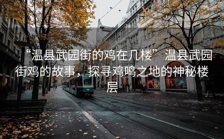“溫縣武園街的雞在幾樓”溫縣武園街雞的故事，探尋雞鳴之地的神秘樓層