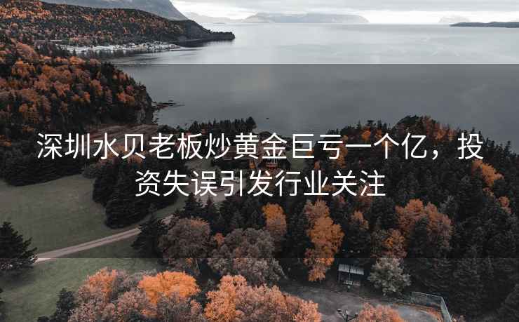 深圳水貝老板炒黃金巨虧一個億，投資失誤引發(fā)行業(yè)關(guān)注