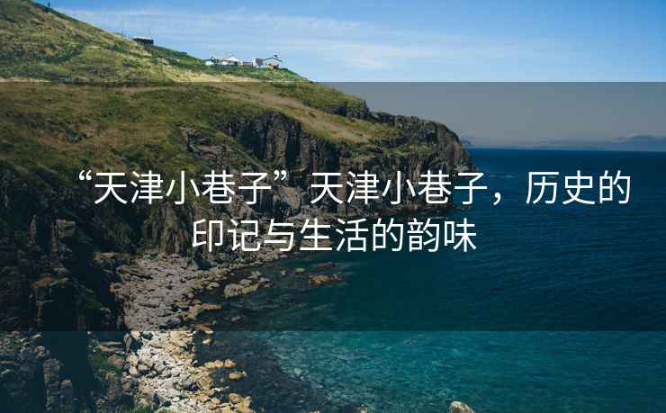 “天津小巷子”天津小巷子，歷史的印記與生活的韻味
