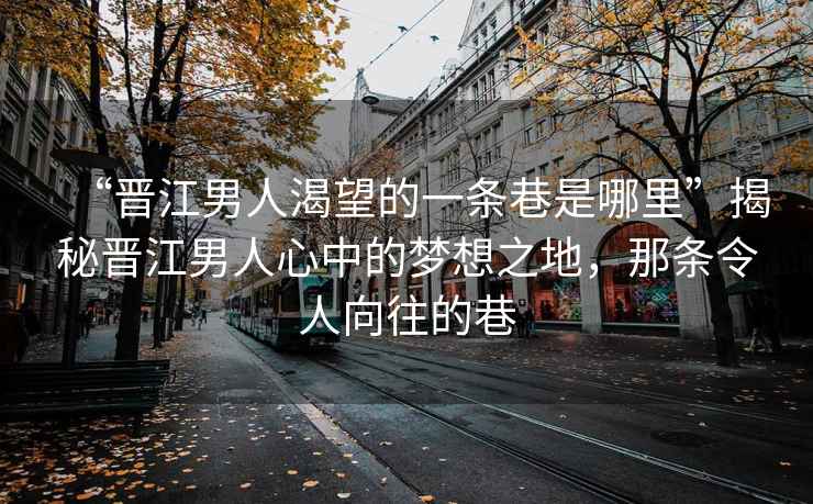 “晉江男人渴望的一條巷是哪里”揭秘晉江男人心中的夢想之地，那條令人向往的巷