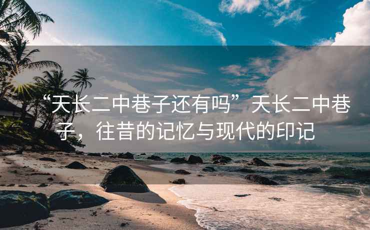 “天長二中巷子還有嗎”天長二中巷子，往昔的記憶與現代的印記