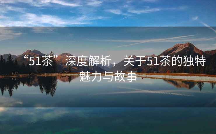 “51茶”深度解析，關于51茶的獨特魅力與故事