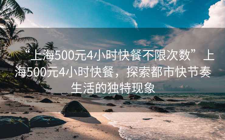 “上海500元4小時快餐不限次數”上海500元4小時快餐，探索都市快節奏生活的獨特現象