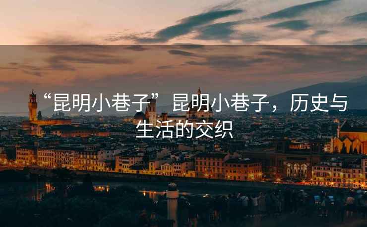 “昆明小巷子”昆明小巷子，歷史與生活的交織