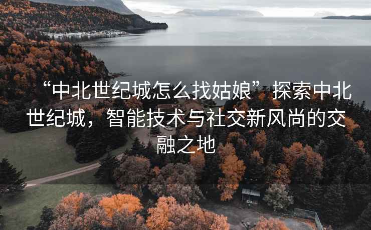 “中北世紀城怎么找姑娘”探索中北世紀城，智能技術與社交新風尚的交融之地