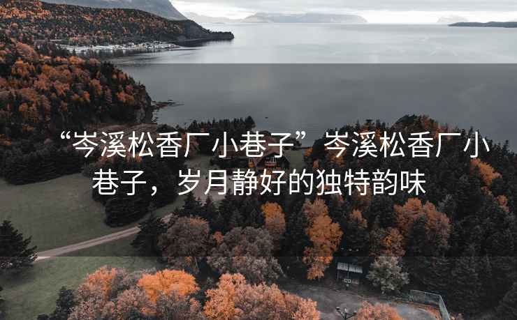 “岑溪松香廠小巷子”岑溪松香廠小巷子，歲月靜好的獨(dú)特韻味