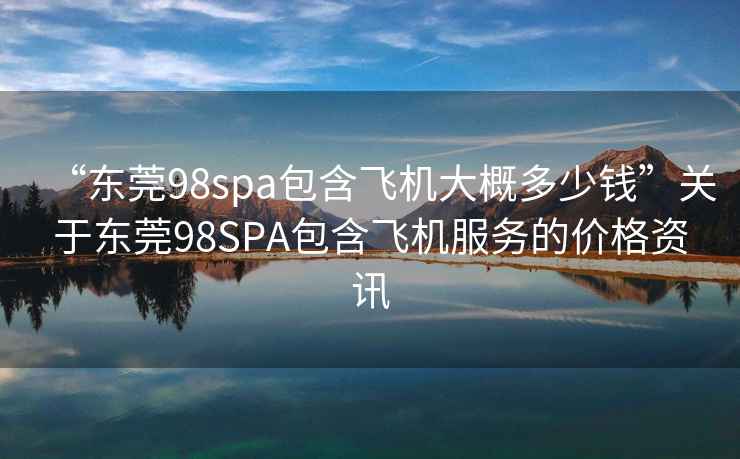 “東莞98spa包含飛機大概多少錢”關于東莞98SPA包含飛機服務的價格資訊