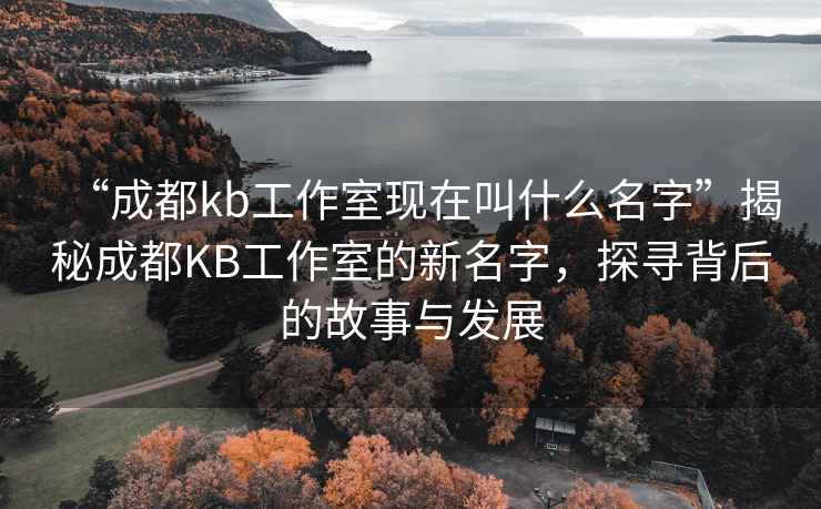 “成都kb工作室現在叫什么名字”揭秘成都KB工作室的新名字，探尋背后的故事與發(fā)展