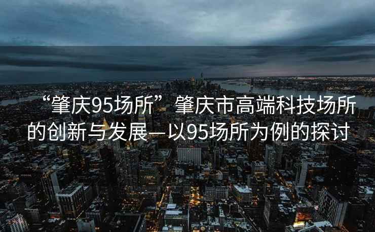 “肇慶95場所”肇慶市高端科技場所的創新與發展—以95場所為例的探討