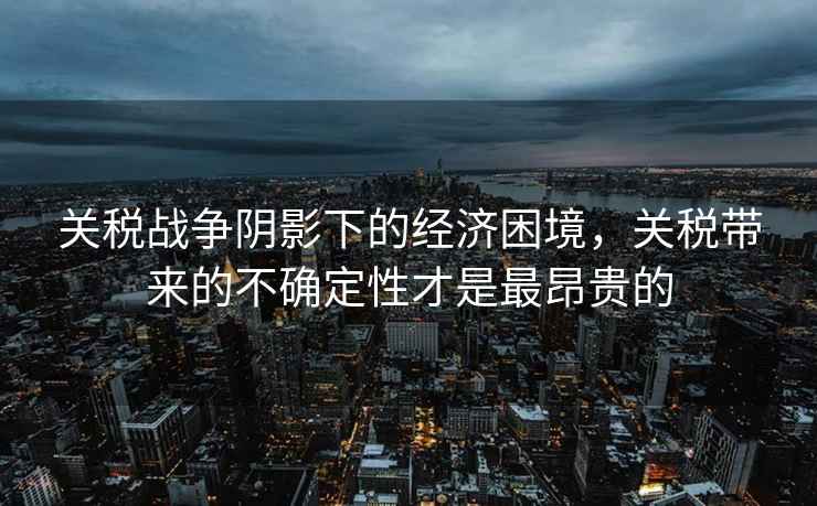 關(guān)稅戰(zhàn)爭陰影下的經(jīng)濟困境，關(guān)稅帶來的不確定性才是最昂貴的