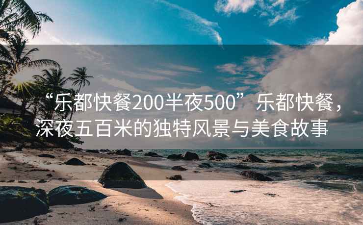“樂都快餐200半夜500”樂都快餐，深夜五百米的獨(dú)特風(fēng)景與美食故事