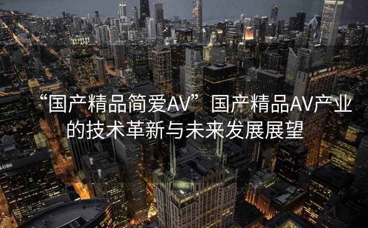 “國產精品簡愛AV”國產精品AV產業的技術革新與未來發展展望