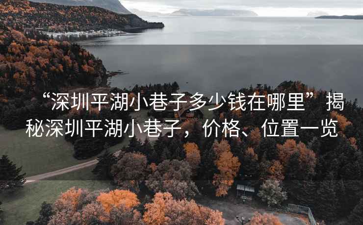 “深圳平湖小巷子多少錢(qián)在哪里”揭秘深圳平湖小巷子，價(jià)格、位置一覽