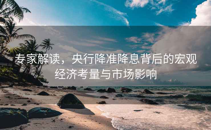 專家解讀，央行降準(zhǔn)降息背后的宏觀經(jīng)濟考量與市場影響