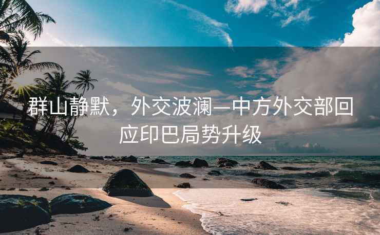 群山靜默，外交波瀾—中方外交部回應印巴局勢升級