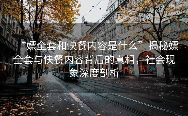 “嫖全套和快餐內(nèi)容是什么”揭秘嫖全套與快餐內(nèi)容背后的真相，社會現(xiàn)象深度剖析