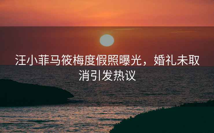 汪小菲馬筱梅度假照曝光，婚禮未取消引發(fā)熱議