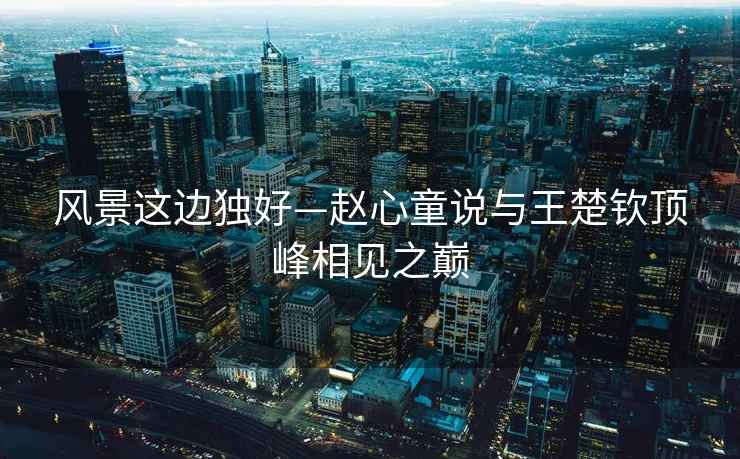 風(fēng)景這邊獨(dú)好—趙心童說(shuō)與王楚欽頂峰相見之巔
