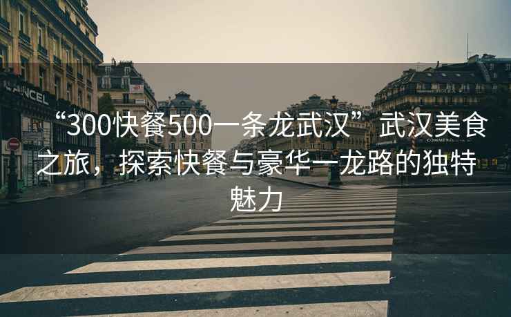“300快餐500一條龍武漢”武漢美食之旅，探索快餐與豪華一龍路的獨(dú)特魅力