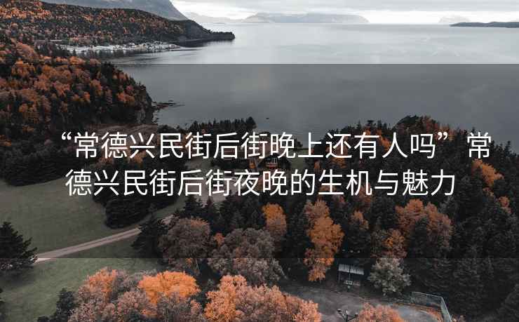 “常德興民街后街晚上還有人嗎”常德興民街后街夜晚的生機與魅力